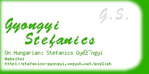 gyongyi stefanics business card